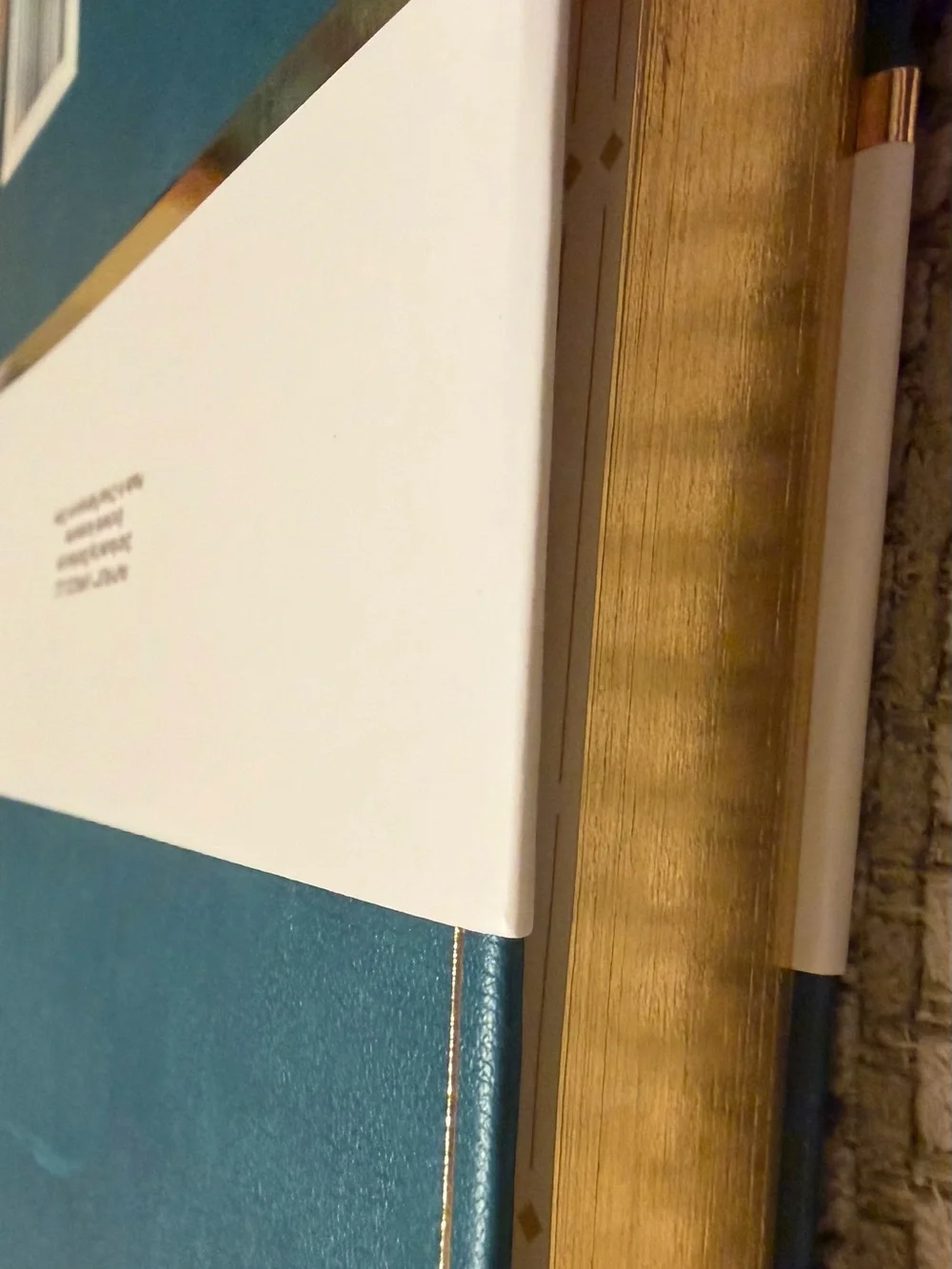 Papyrus Teal Journal with Gold Trim